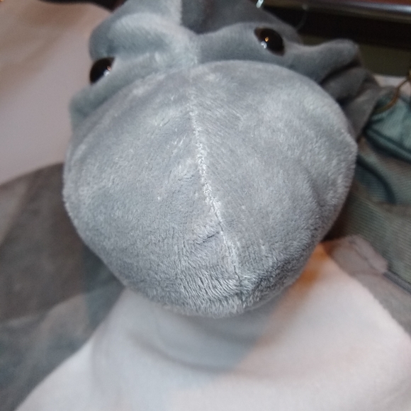 Boys Girls Plush Gray Shark Hooded Jumpsuit Costume - Picture 3 of 4